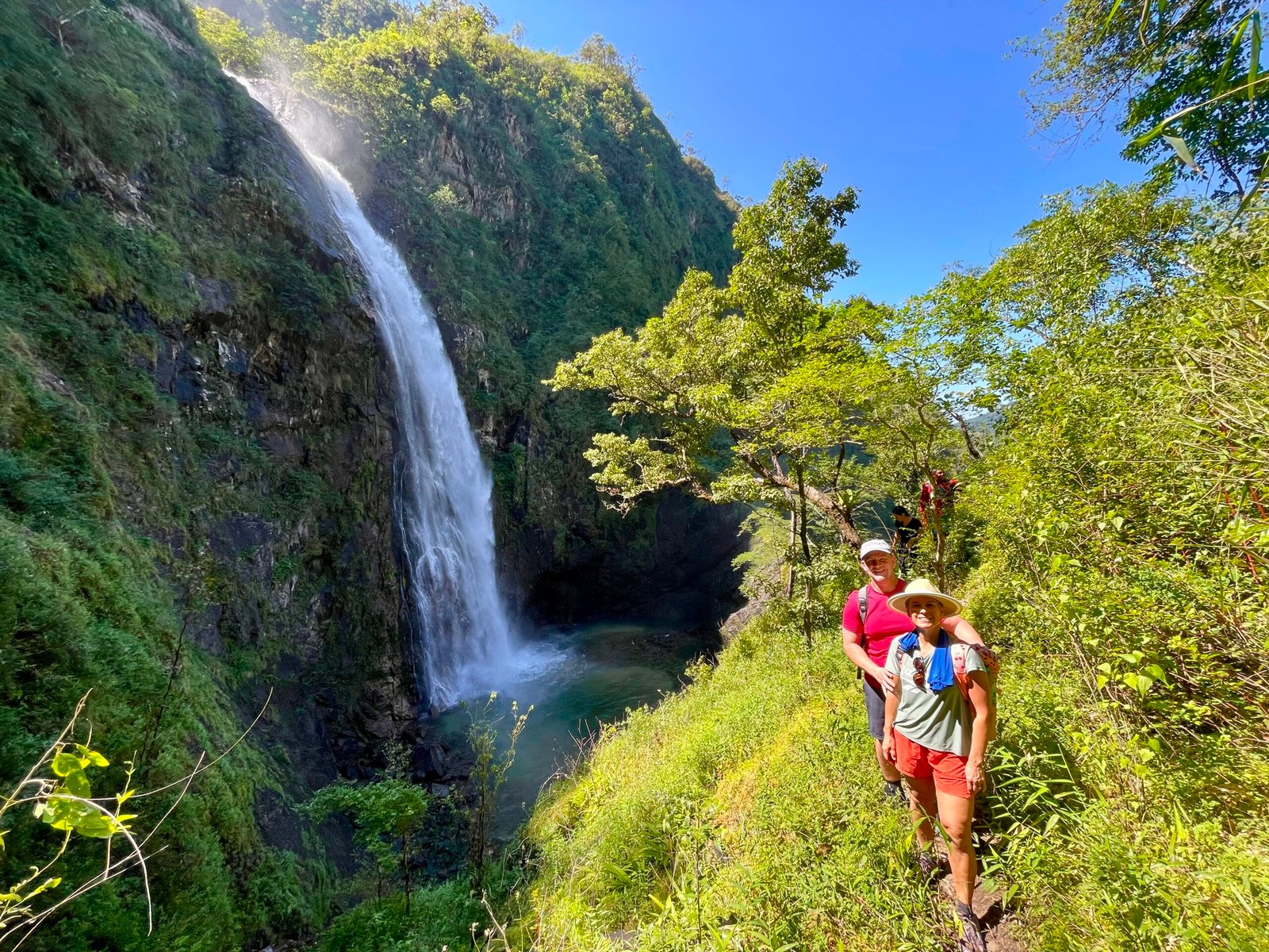 Waterfall and natural swimming hole in the Mismaloya jungle
