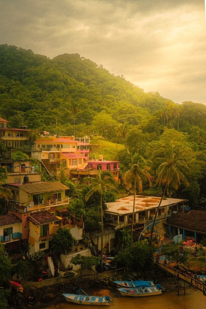 Local fishermen and community life at Mismaloya Beach