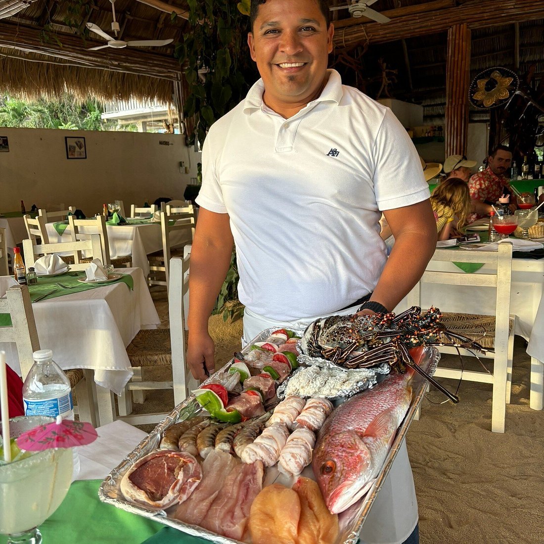 Family-style seafood at La Choza My Tony in Mismaloya