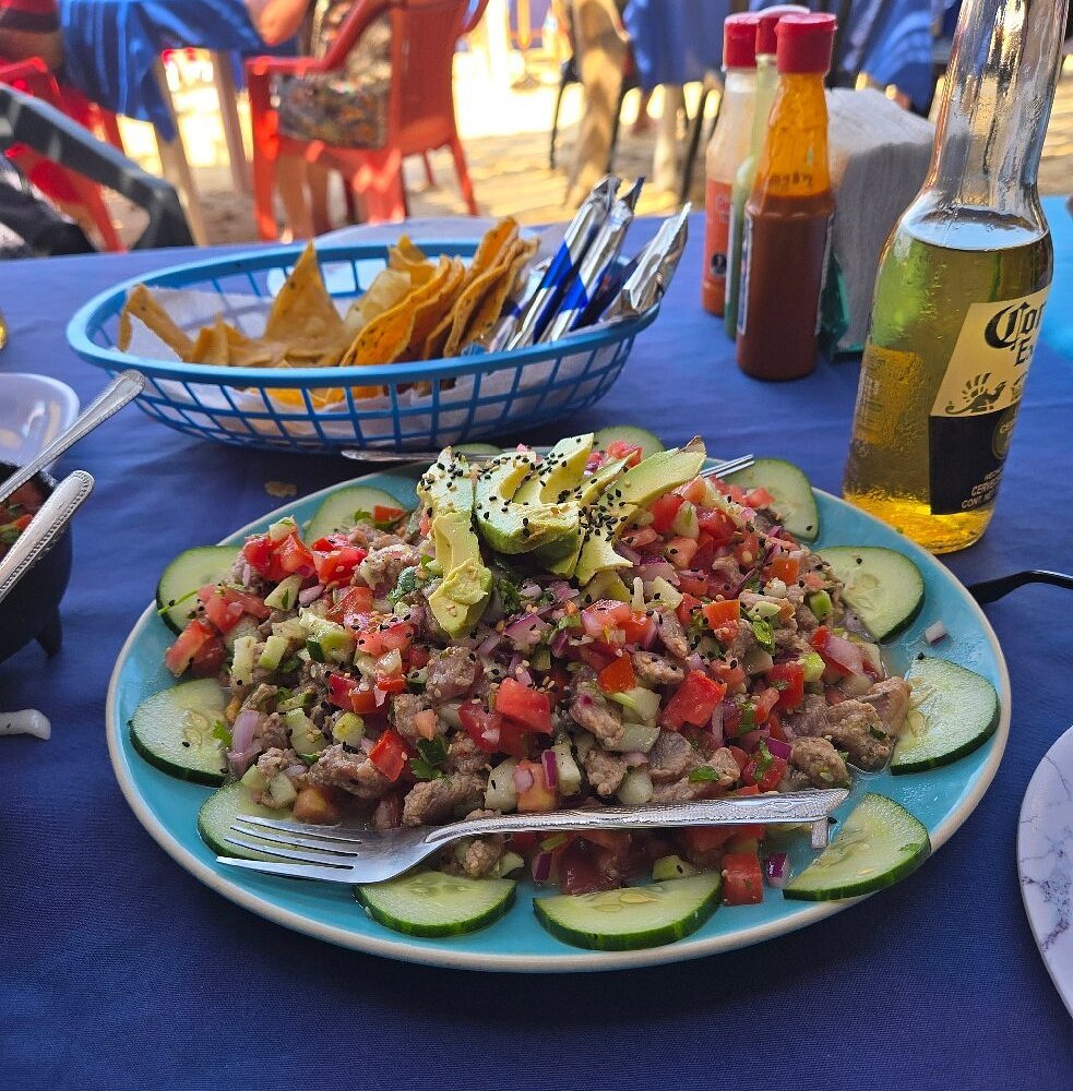 Beachfront seafood at Los Pescadores Restaurant Bar in Mismaloya