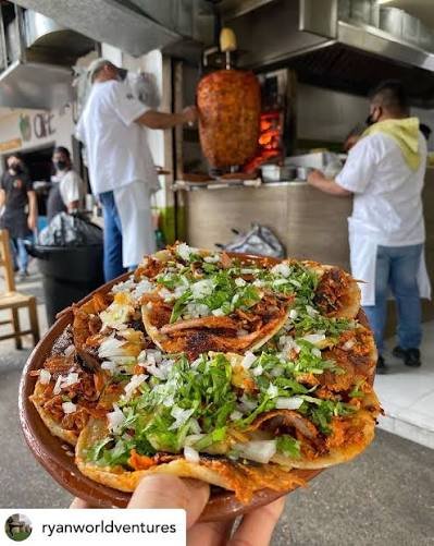 Tacos al pastor at Pancho's Takos in Puerto Vallarta